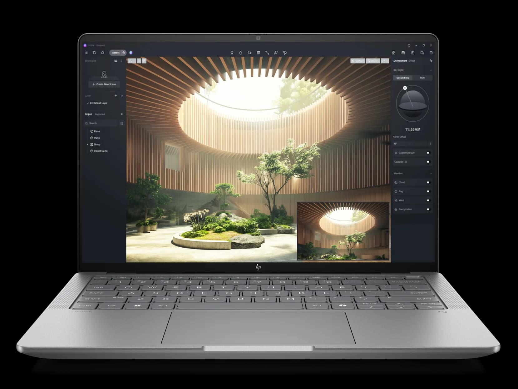 نمای روبهروی لپتاپ ورکاستیشن HP ZBook Ultra G1a 14