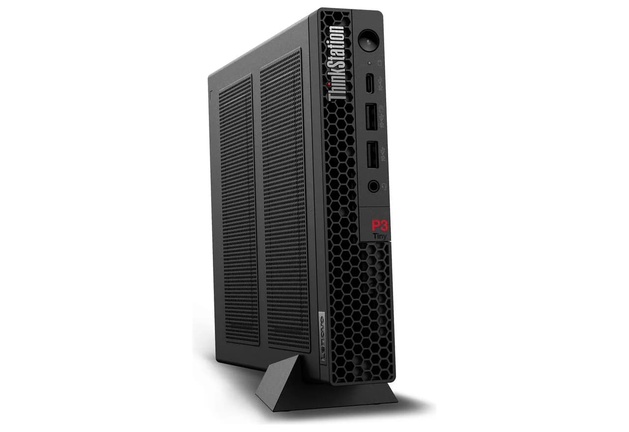 نمای سهربع مینی ورکاستیشن Lenovo ThinkStation P3 Tiny